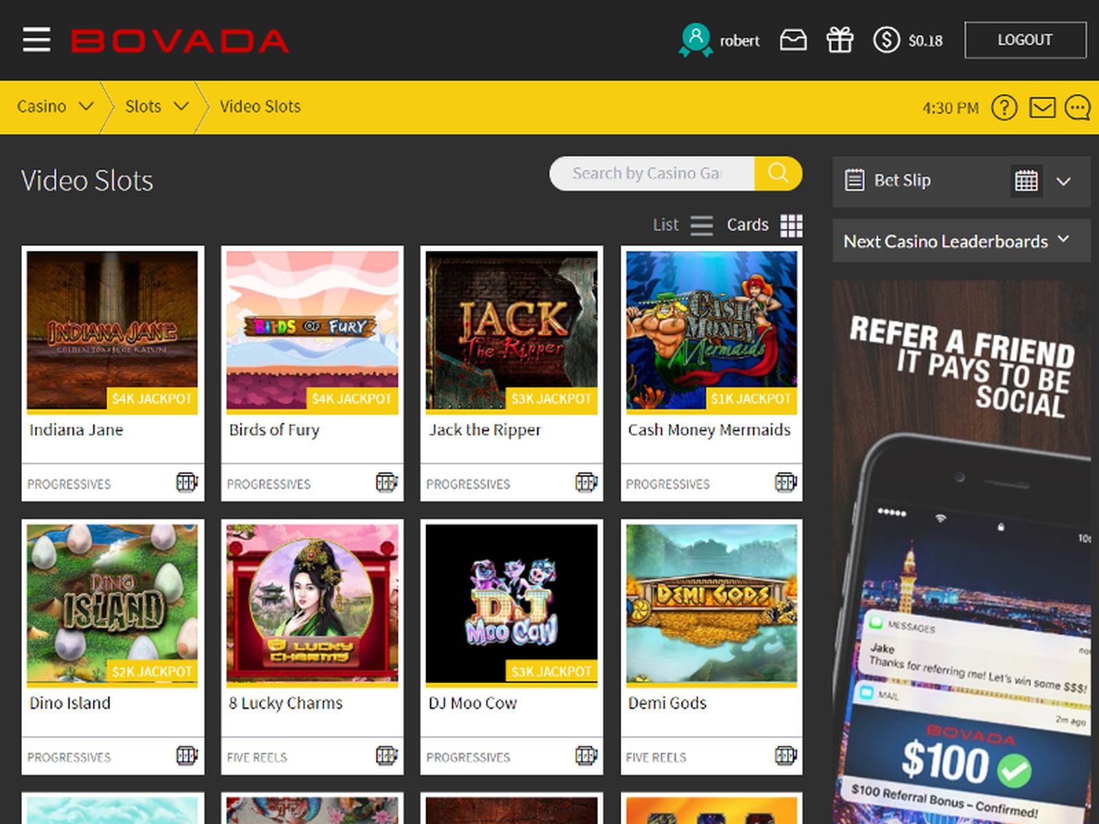 Bovada Casino Online Casino
