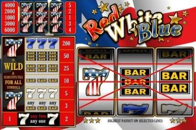 Red White and Blue (5 lines) Online Slot Machine