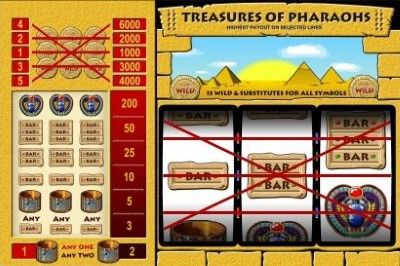 Treasures of Pharaohs (5 lines) Online Slot Machine