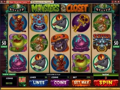 Monsters in the Closet Online Slot Machine